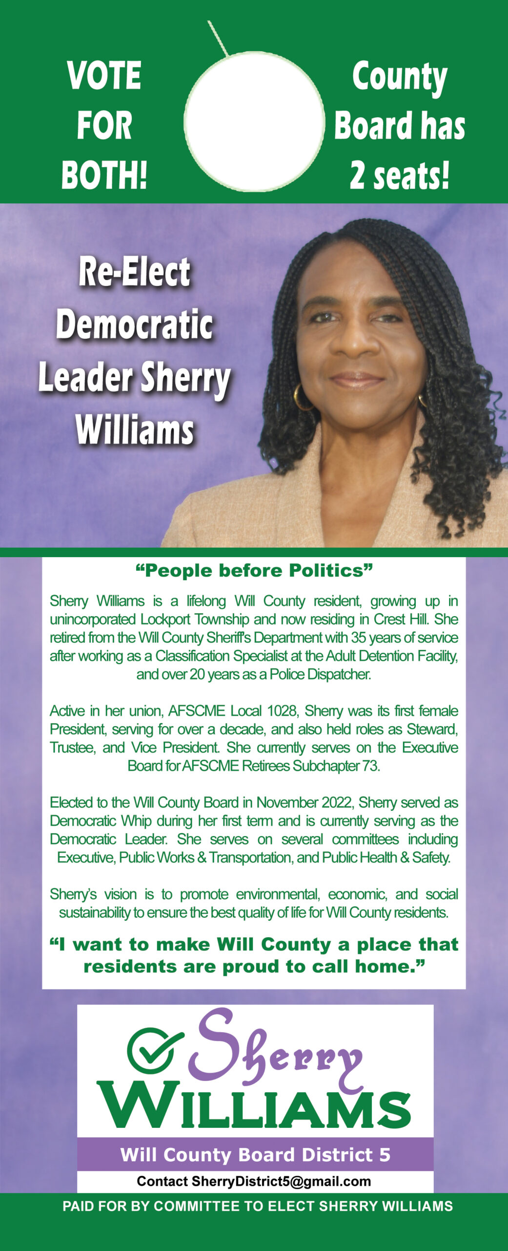 Elect Sherry Williams